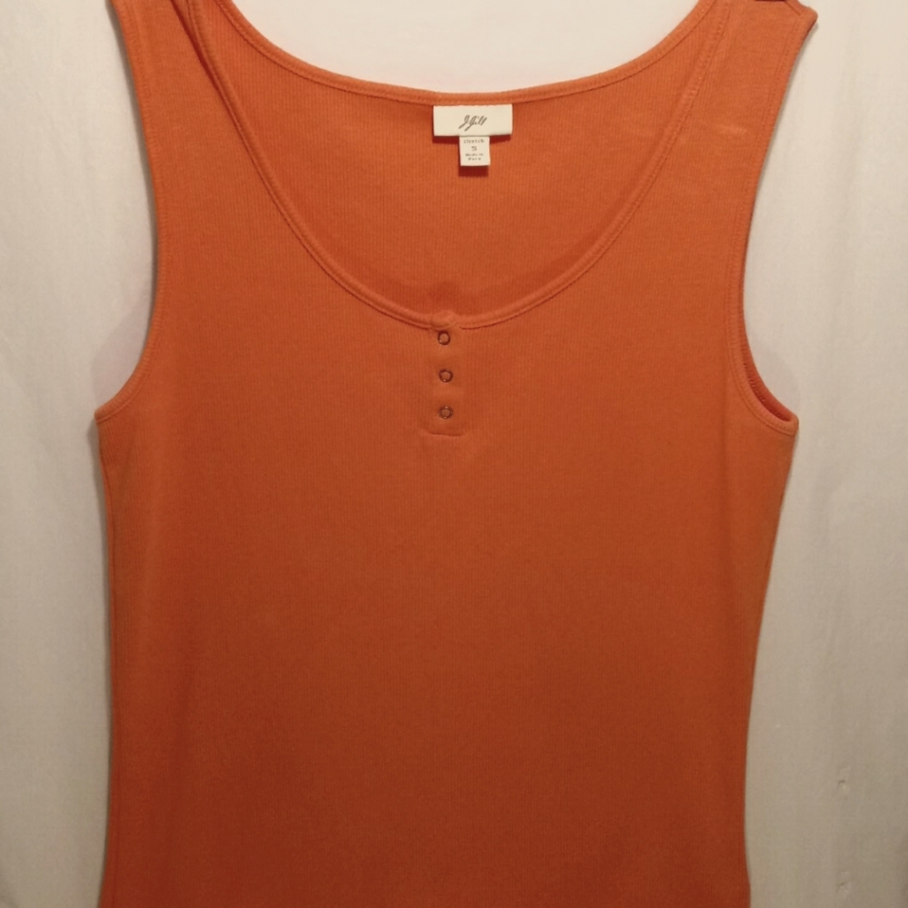 J JILL STRETCH TANK TOP ORANGE SIZE SMALL